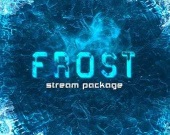 Frost Animated Stream Package: Twitch Overlay, Panels, Transition