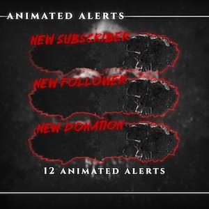 Payback Animated Stream Alerts/Dark Aesthetic/Skull and Bones/Dark Red Mystic/Dark Souls Theme/Stream Alerts/Twitch/Facebook/Youtube/Alerts
