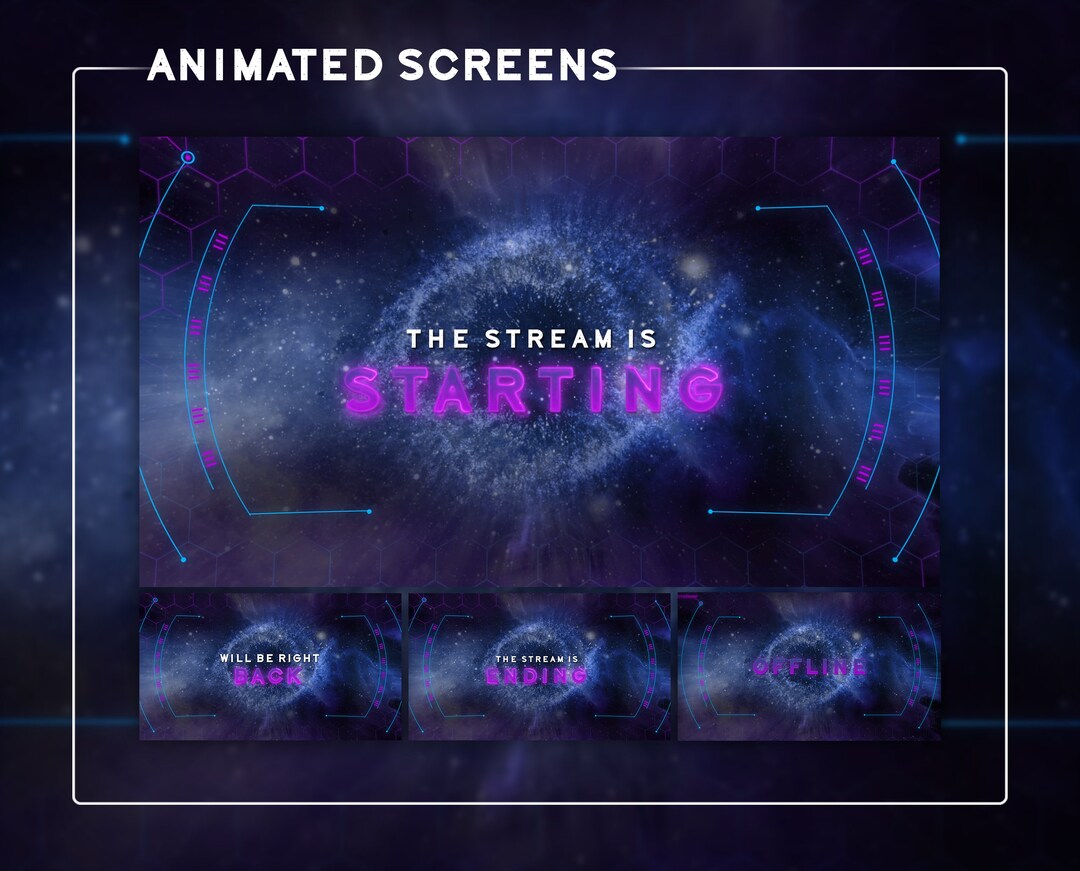 Deep Space Animated Screens/galaxy Theme/animated Twitch Screens ...