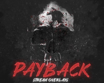 Payback Animated Stream Package: Dark Skull Theme (Instant Download)