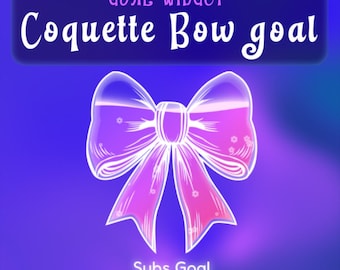 Coquette Bow Goal Widget for StreamElements | Kawaii Twitch Accessories | Pastel Stream Goal | OBS Overlay