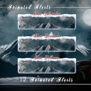 Winter Vibes Animated Stream Alerts/Lo Fi Aesthetic/Animated Alerts/Winter Theme/Cars Theme/Twitch Alerts/Facebook/Youtube/Kick Alerts