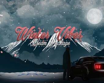 Winter Vibes Animated Stream Overlay: Lo-Fi Cars Theme