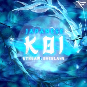 Japanese Koi Animated Stream Package/Japanese Aesthetic/Koi Transition/Koi Fish/Relaxing Overlays/Chill Theme/Twitch Set/Panels/Transition