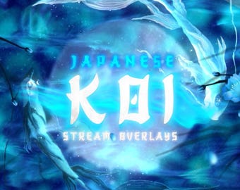 Japanese Koi Animated Stream Package: Relaxing Twitch Overlays (Digital Download)