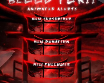 Blood Torii Animated Stream Alerts/Japanese Aesthetic/Dark Souls Theme/Torii/Japanese Alerts/Twitch/Facebook/Youtube/Stream Alerts