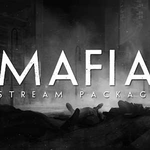 Mafia Animated Stream Overlay/Mafia theme/Animated Transition/Black and white Theme/Retro Theme/Twitch Overlay/Panels/Transition/Face cam