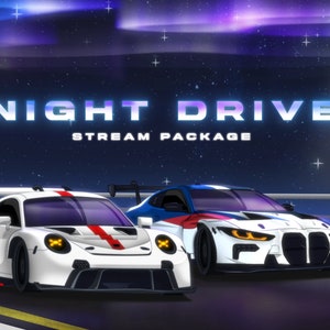 Night Drive Animated Stream Package/Racing Aesthetic/Cars Theme/Forza Horizon/Assetto Corsa/Motorsport Theme/Twitch Set/Panels/Transition