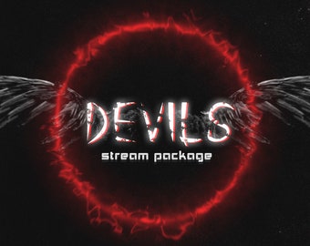 Devils Animated Stream Package: Dark Red Mystic Theme