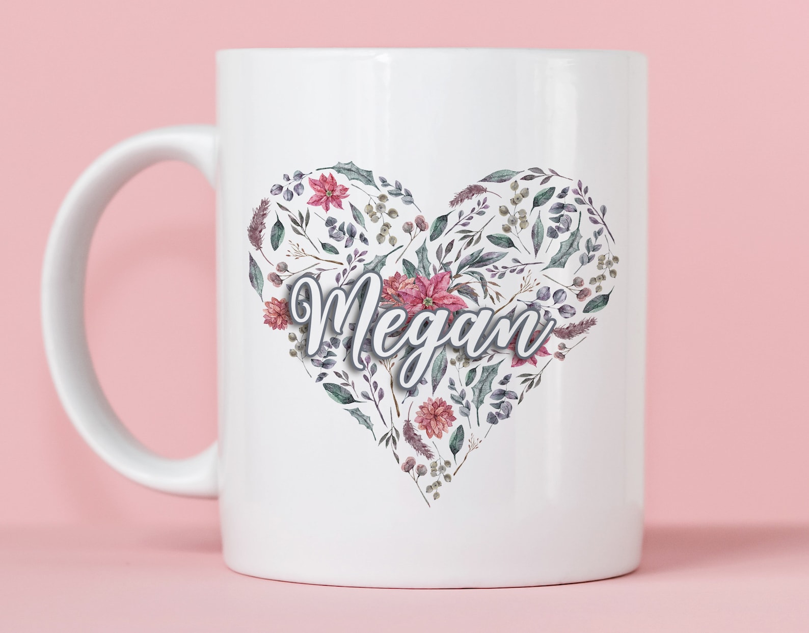 Personalized Heart Mug Custom Heart Coffee Cup Etsy