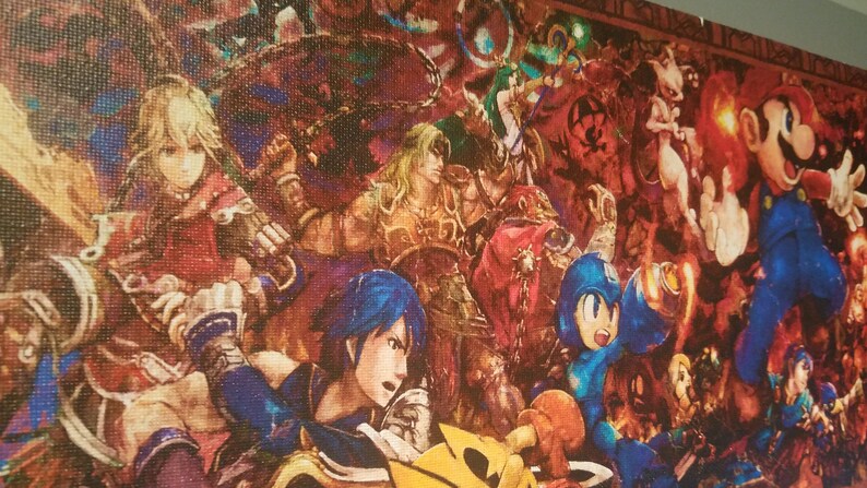 Super Smash Bros Ultimate Classic Mode mural Canvas | Etsy