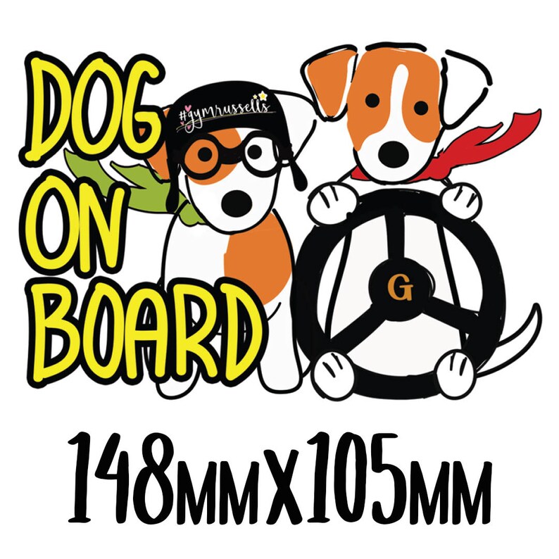 Dog On Board car sticker
