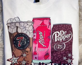 Alani Ladies Tee, Dr. Pepper Inspired Shirt, 7Brew T-shirt, Women's Graphic Top, Casual Wear, Gift for Her