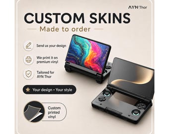 Vinilo personalizado AYN Thor, hecho a medida con tu diseño.