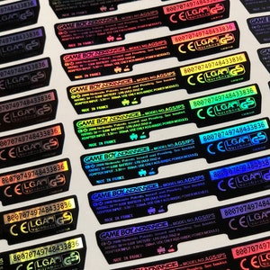 Gameboy Advance Holographic Back stickers