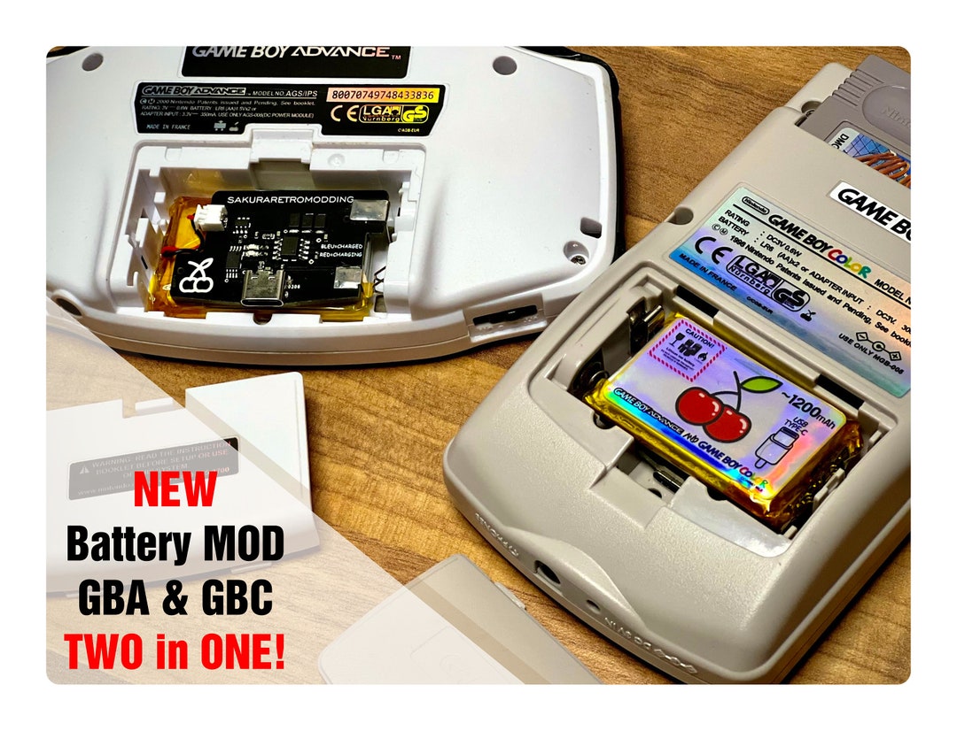 New Battery Mod Usb C Gameboy Advance Compatible With Gameboy Color New Battery Mod Usb C Gameboy Advance Compatible With Gameboy Color