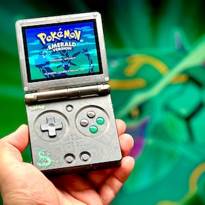Botões do Mod Pokémon Rayquaza Anbernic RG35XX SP, adesivos e inserção de cartão de papel (dispositivo não incluído)
