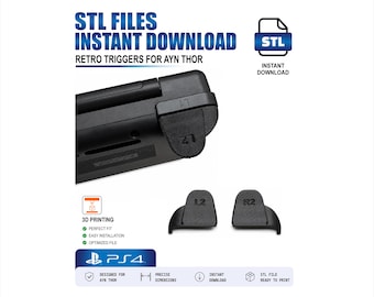 AYN Thor L2 & R2 Triggers – Retro PS4 Style – 3D Print STL Files