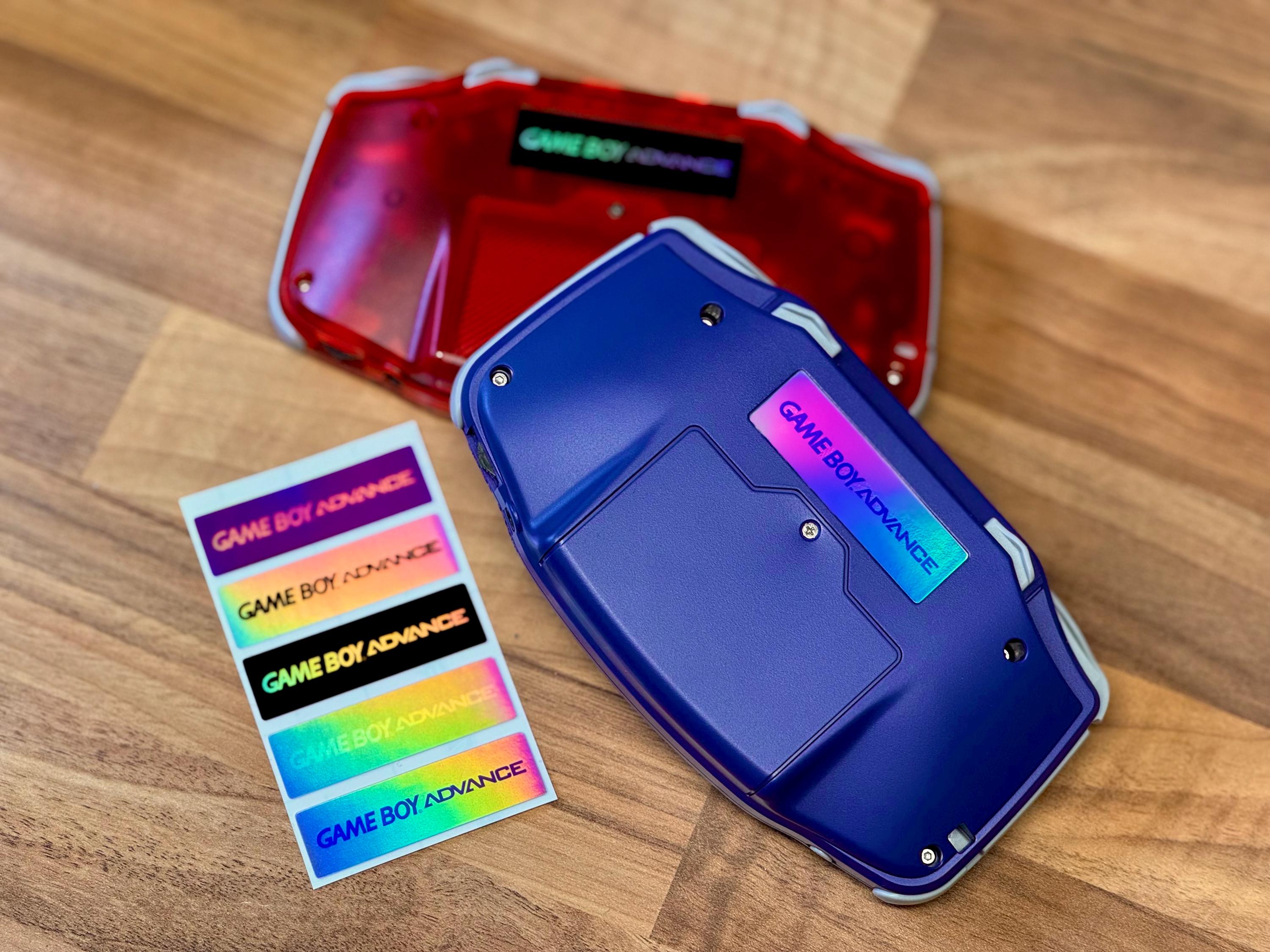 RG34XX Pacchetto adesivi Gameboy Advance Holographic Back (solo adesivi, dispositivo non incluso)