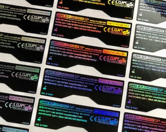 Gameboy Advance Sp Holographic Back stickers