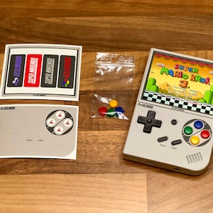 RG35XX Super Nintendo Stickers Mod & Buttons (!Apparaat niet inbegrepen!)