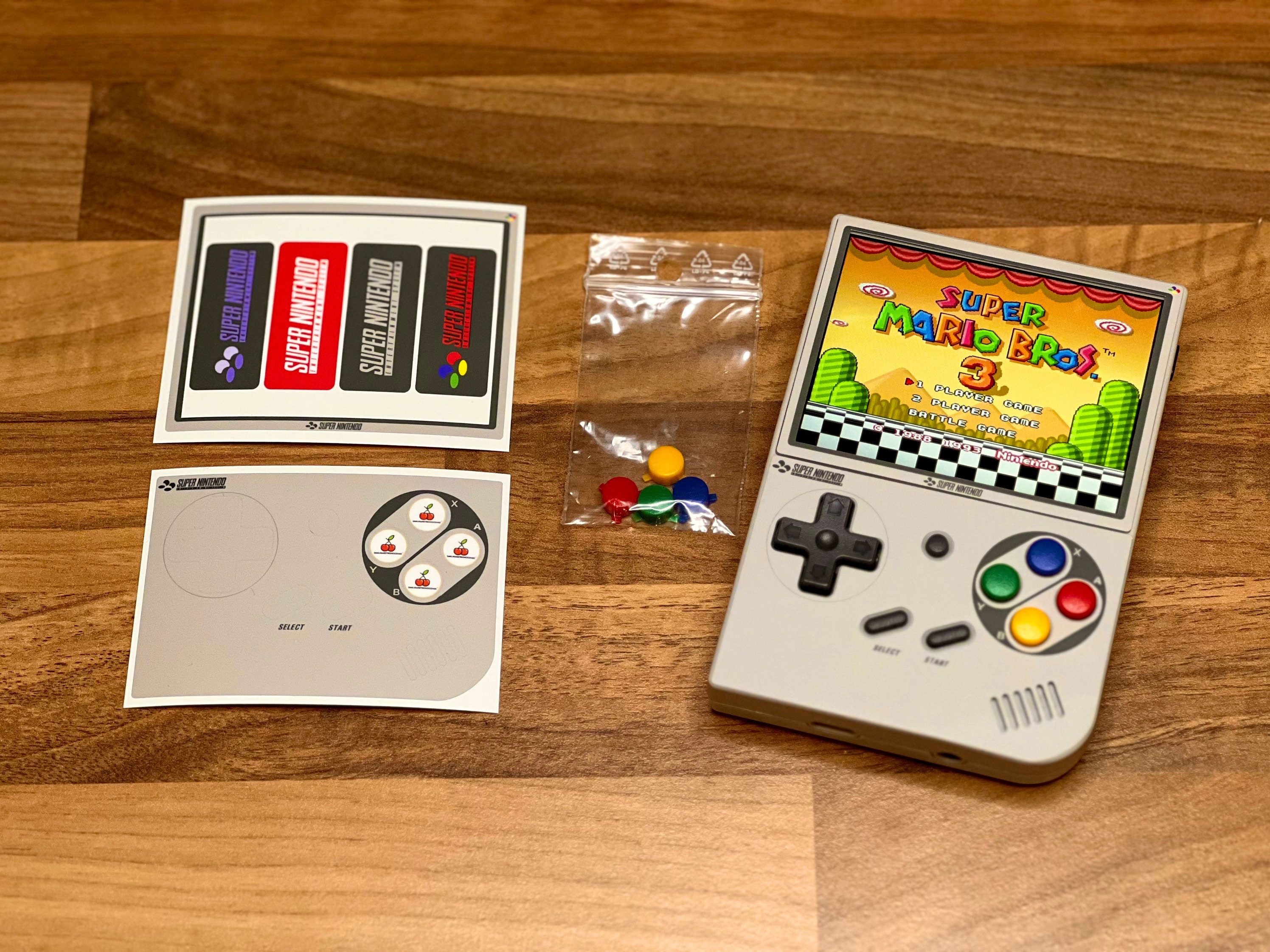 【破格】スーパーファミコン RG35XX スーパーファミコン ステッカー Mod とボタン (!デバイス