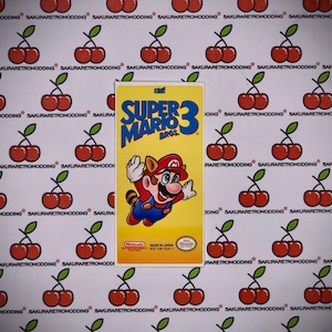 スーパーマリオブラザーズ3 レトロフラッグ用ステッカー NESPI4CASE カートリッジサテン仕上げ（カートリッジは付属しません）