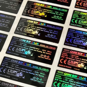 Gameboy Color Holographic Back stickers