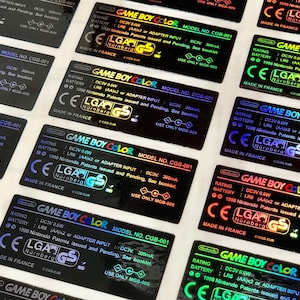 Gameboy Color Holographic Back stickers image 1