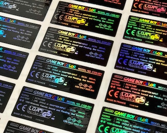 Gameboy Color Holographic Back stickers