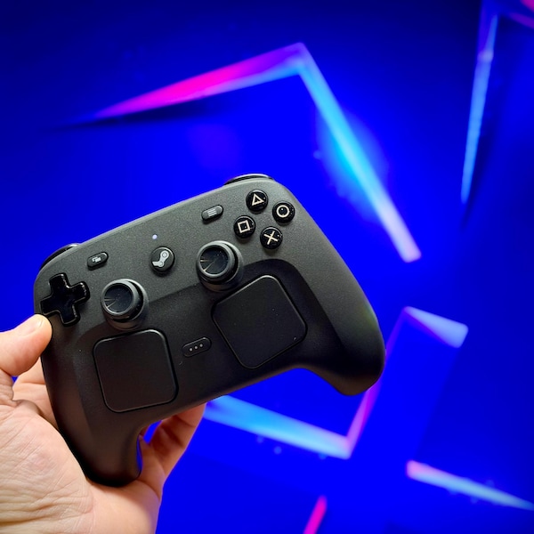 Steam Controller PlayStation buttons Silver Symbol