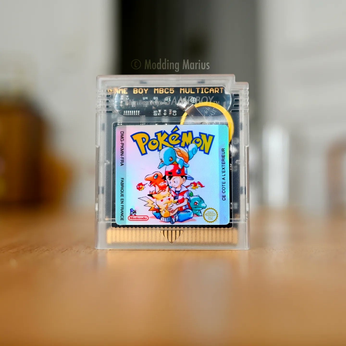 Sticker Holographic Pokémon Gameboy Linker Cartridge Ezflash