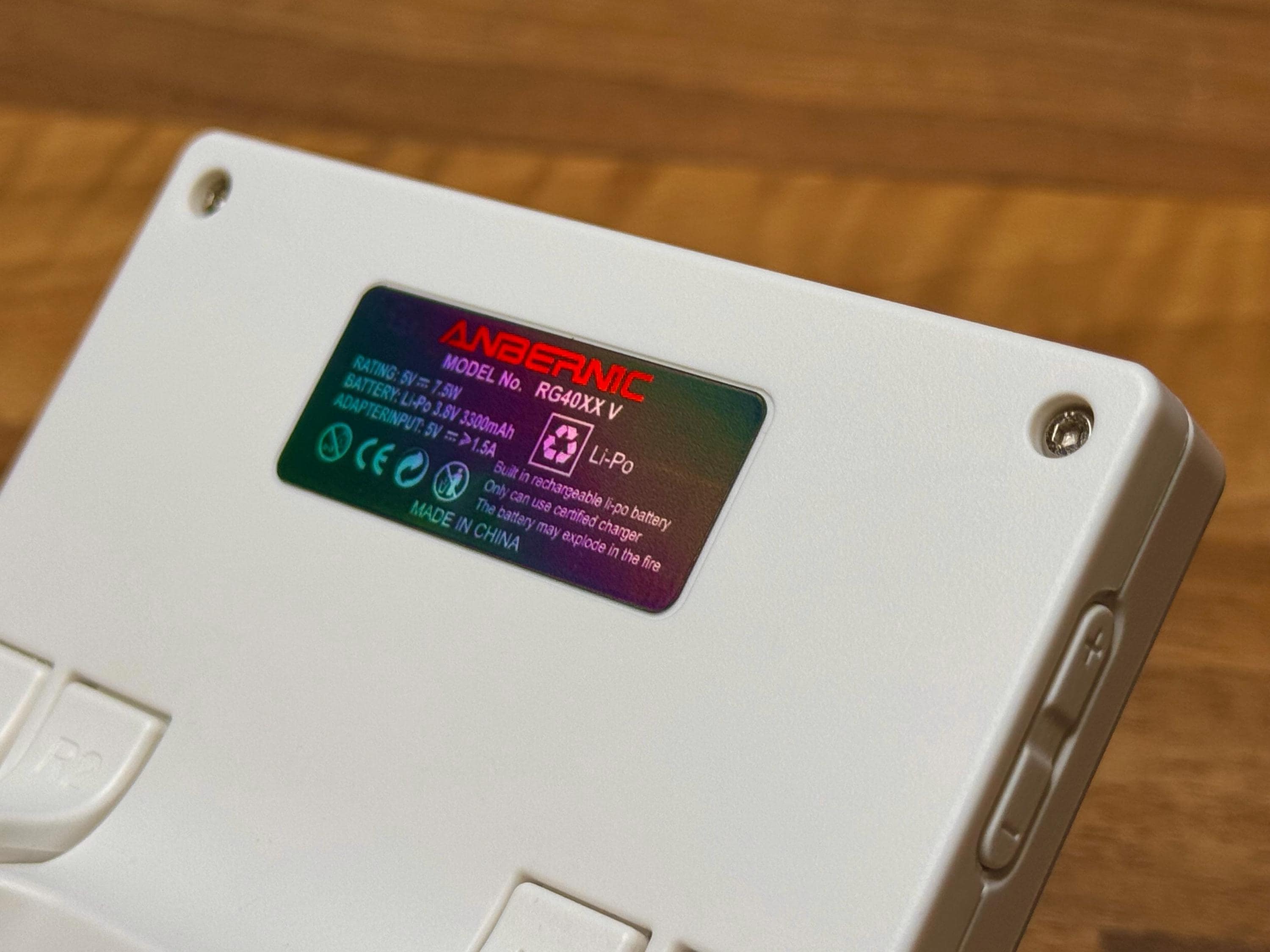 RG40XXV Anbernic Holographic Back sticker
