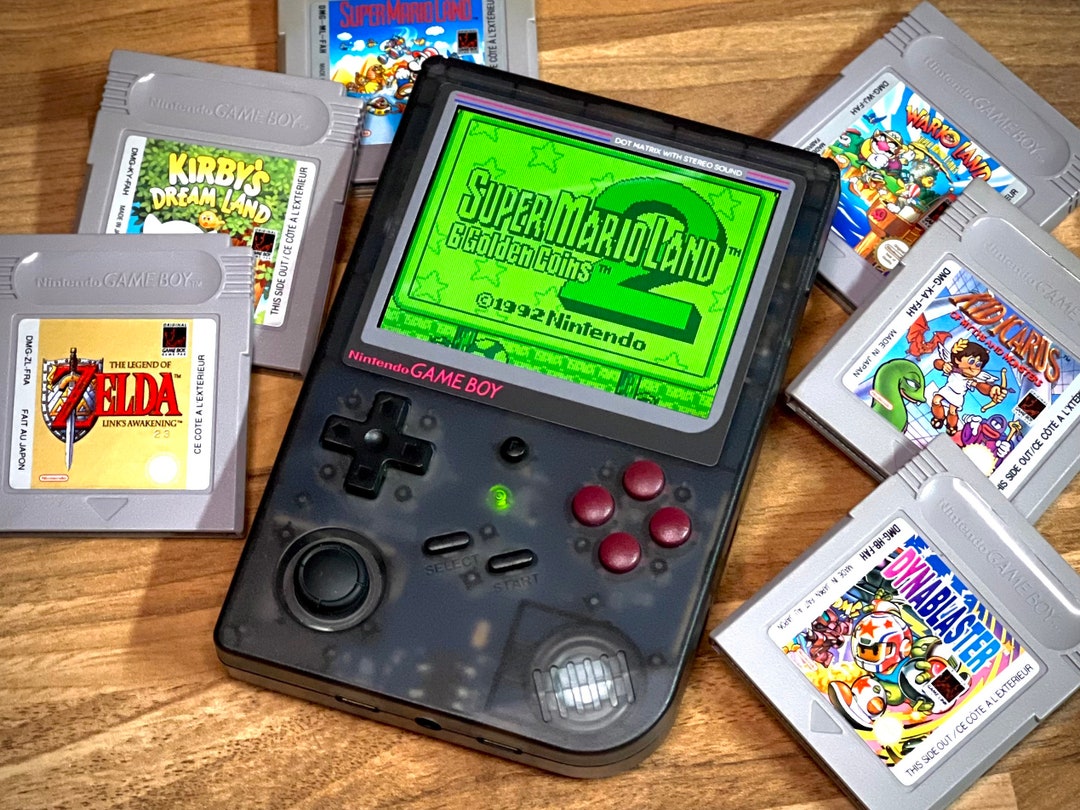 RG351V DMG Dark Gray Gameboy Frame Screen Sticker & Buttons
