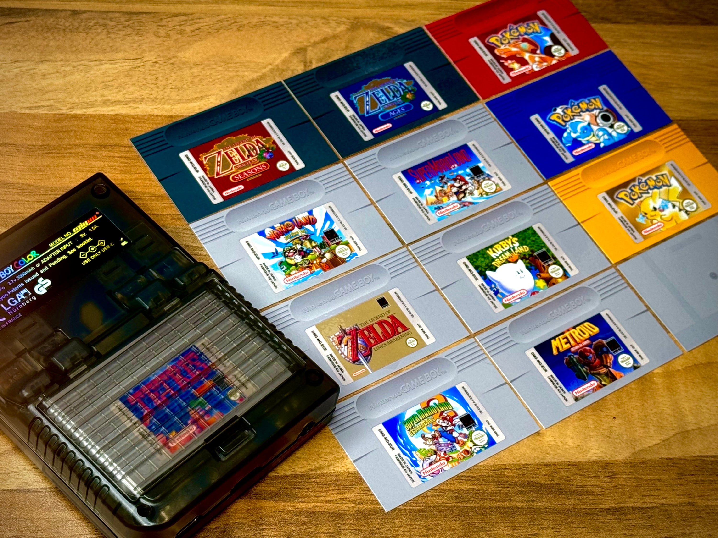 Miyoo PLUS back fake Gameboy card full set (!Device not included!)