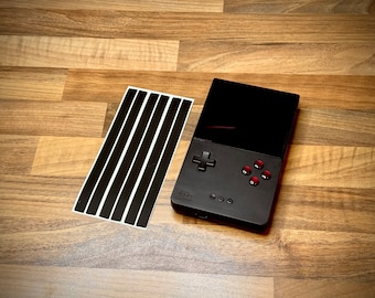 Analogue pocket Black Set of 3 pairs of left and right protective stickers, Black mat colors match perfect