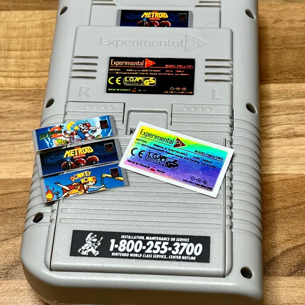 Experimental Pi Back Stickers Pack for Piboy (metroid 2/mario land 2/donkey Kong) (Device not included)
