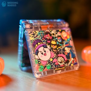 Encarte superior do cartão Gameboy Advance SP e adesivo traseiro (dispositivo não incluído)
