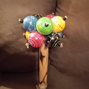 Colorful African Shekere Ball Clusters Maraca Hand Held Musical Shaker