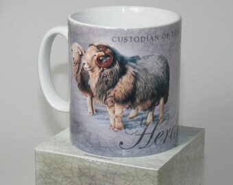 S04 Cheviot Sheep Personalised Ceramic Mug Perfect Gift. S04 Cheviot Sheep Personalised Ceramic Mug Perfect Gift.