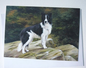Border Collie Greetings Card, Border Collie Card, Sheepdog Card, Border Collie, Dog Greetings Card, Animal Painting Greetings Card