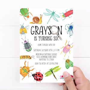 Bug Birthday Invitation | Digital or Printed Invitations