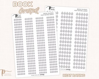 Heat Rating - Book Journal Stickers | Planning Planner Bullet Reading Journal - Scrapbook Scrapbooking - Rating System Heat Spice Smut Books