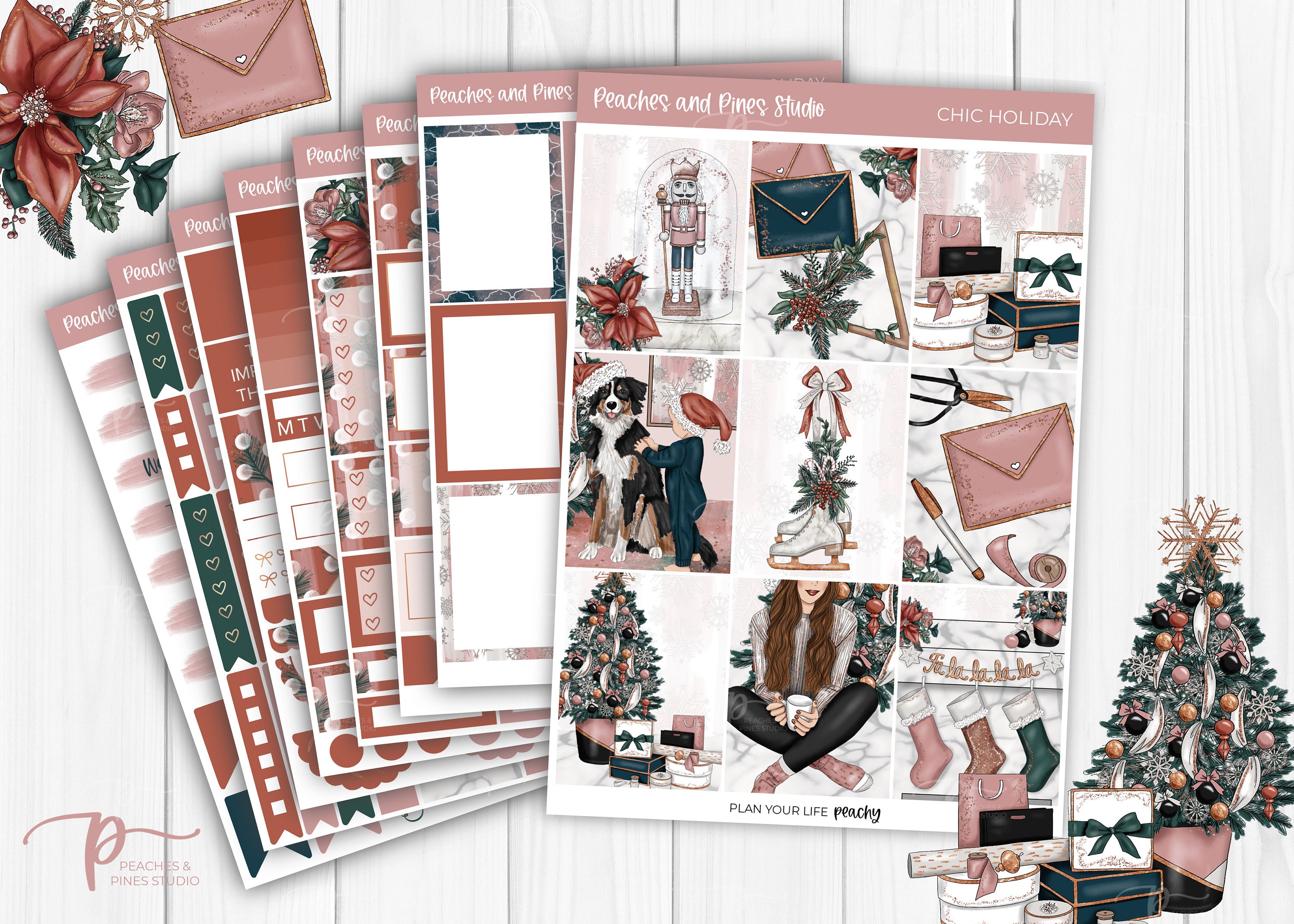 Holidays Standard Vertical Kit New Years Eve // Mini Sticker Kit Erin Condren Winter Mini Planner Kit Planner Sticker Kit Christmas
