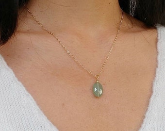 Collier aventurine, collier pour femme, bijoux femme, cadeau Noël.