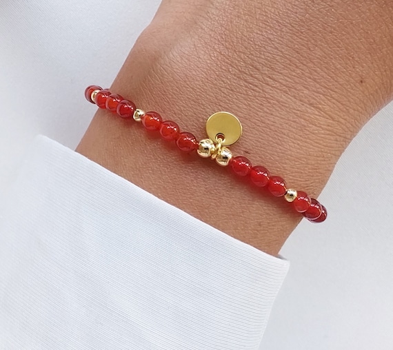 Collier En Cornaline Et Agate Naturelle – Longueur 46 Cm, Style Bohème – Neuf Avec Pochette