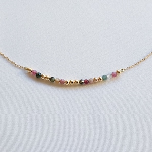 Collier Ras Du Cou Grenat Et Quartz Rose - Pierres Naturelles 4 Mm - Longueur 40 Cm