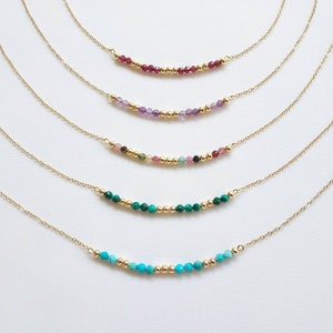 Natural stone choker necklace, turquoise necklace, malachite necklace, tourmaline necklace, amethyst necklace, garnet necklace.