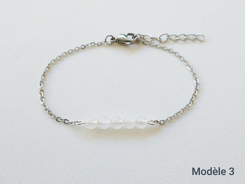 Moonstone bracelet, natural stone bracelet, women's jewelry, fine gold bracelet, gift for women, fine gold bracelet, Christmas gift. image 7