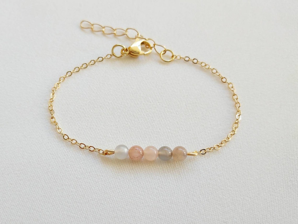 Bracelet pierre de lune bracelet pierre naturelle bijoux - Etsy France